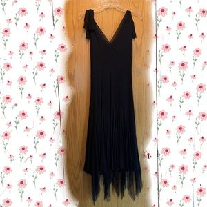 Petit Pois Black Mesh Dress